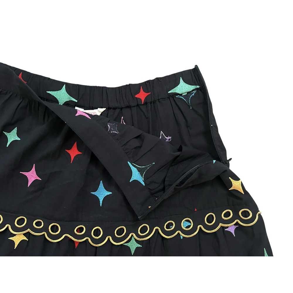 Gorman Twinkle Twinkle Little Skirt Womens Size 12 Black Stars Tiered Whimsigoth - Picture 6 of 14